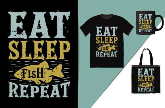Download Eat Sleep Fish Repeat Fishing T-shirt - Premium Resources