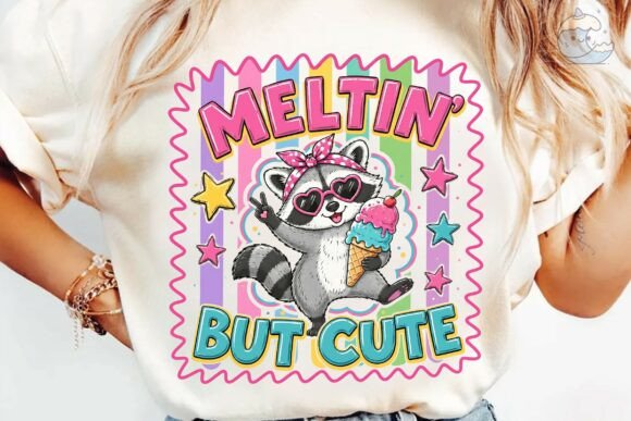 Download Meltin but Cute Raccoon Summer PNG - Summer png Collection